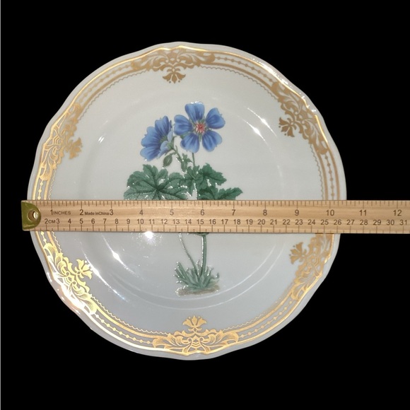 Sadek Andrea Porcelain Dessert Plate And Matching Porcelain Cake Knife, Vintage. - Picture 7 of 7